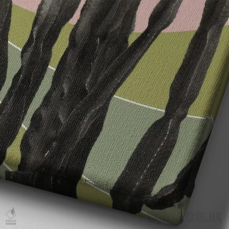 تابلو کاکتوس در صحرا دوم اثر هنر آنیتا و بلا - نمای نزدیک بافت بوم