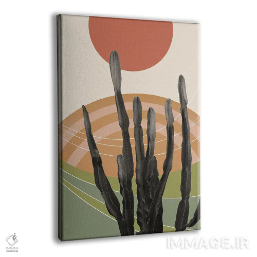 تابلو کاکتوس در صحرا سوم اثر هنر آنیتا و بلا - نمای پرسپکتیو محصول