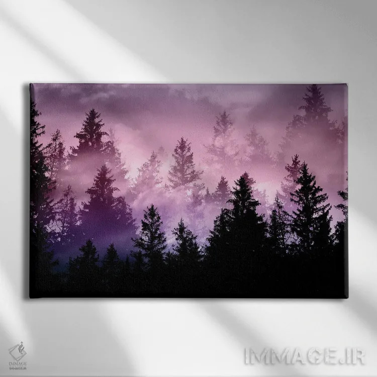 تابلو رویای جنگل تکشاخ یکم اثر هنر آنیتا و بلا - نمای روبهرو روی دیوار