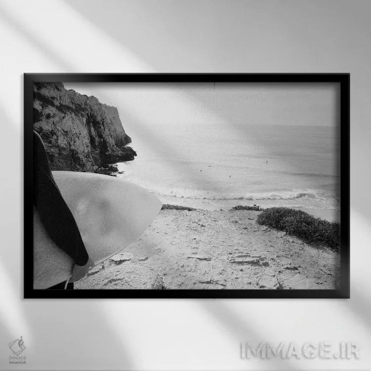 تابلو بهشت موجسواران دوم اثر هنر آنیتا و بلا - نمای قابدار مشکی