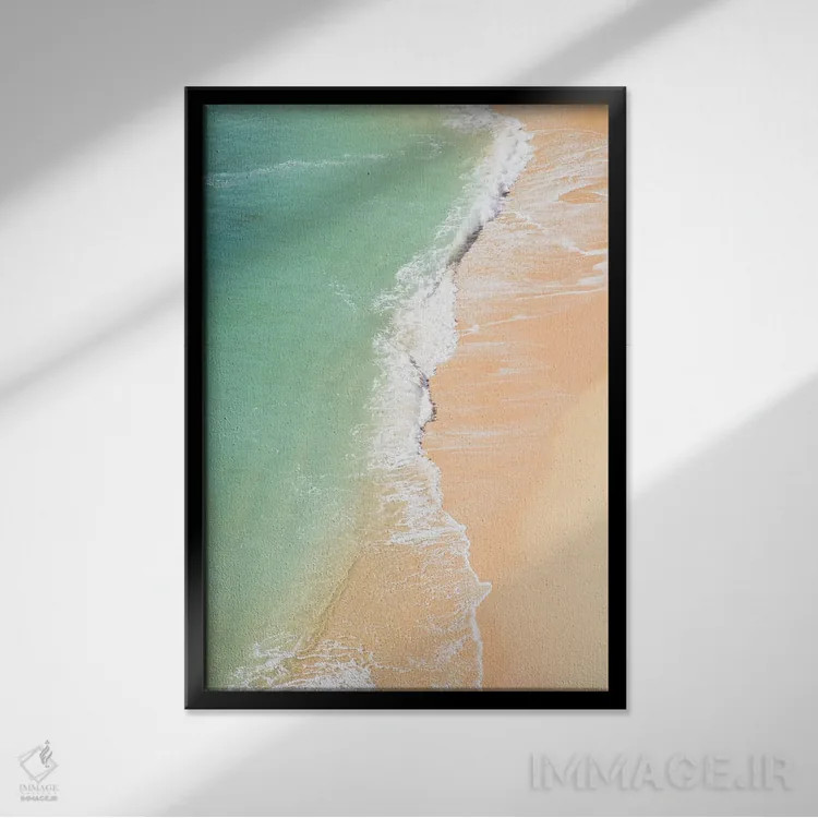 تابلو شعف اقیانوس اطلس یکم اثر هنر آنیتا و بلا - نمای قابدار مشکی