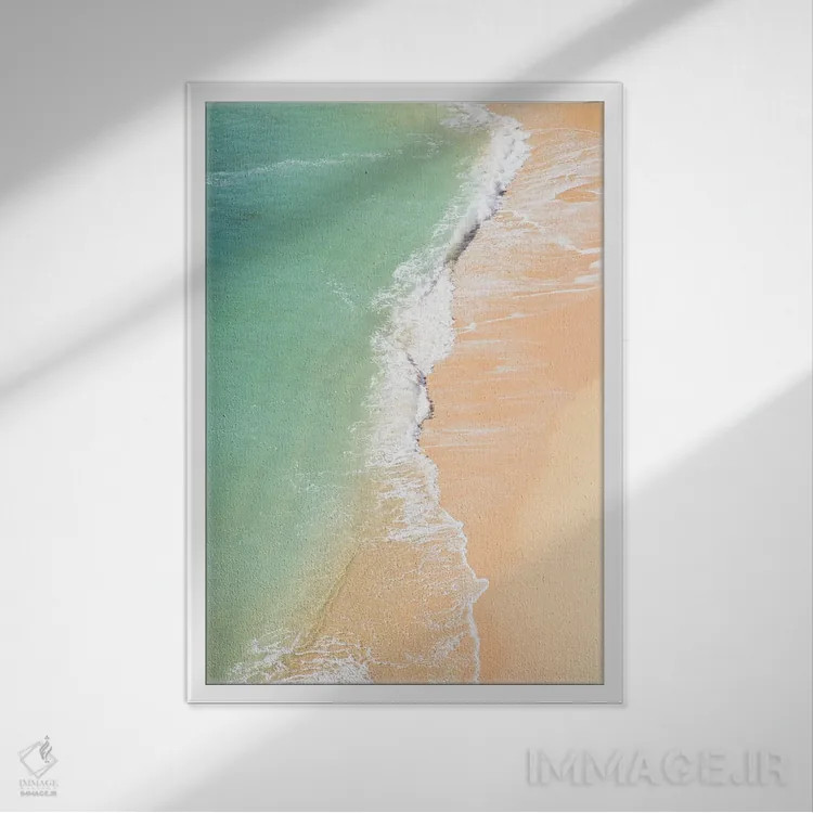 تابلو شعف اقیانوس اطلس یکم اثر هنر آنیتا و بلا - نمای قابدار سفید