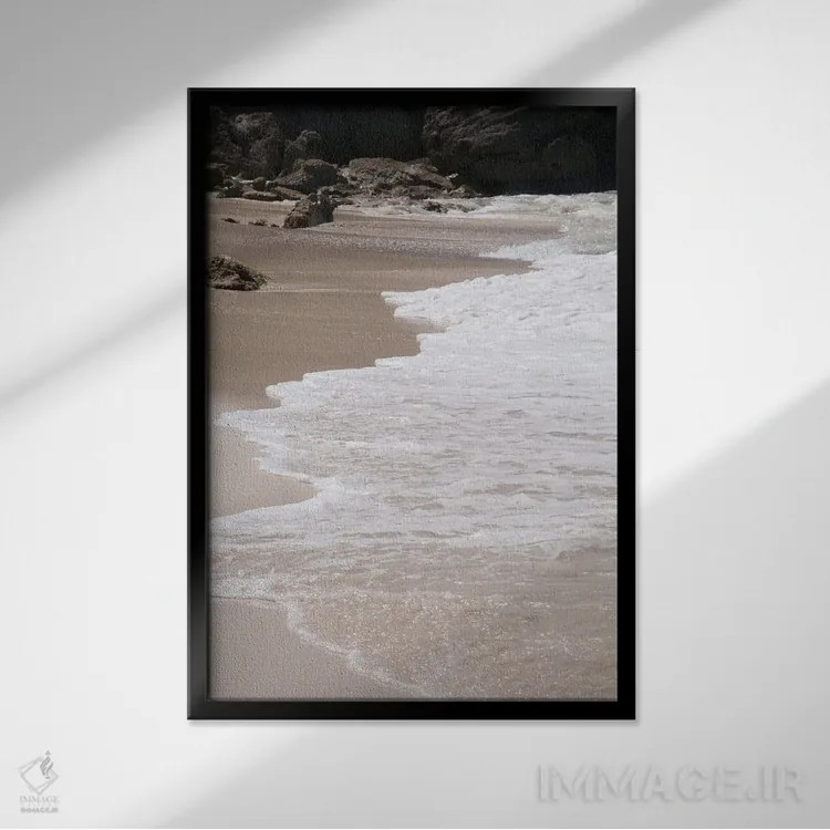 تابلو رویای ساحل کارائیب یکم اثر هنر آنیتا و بلا - نمای قابدار مشکی