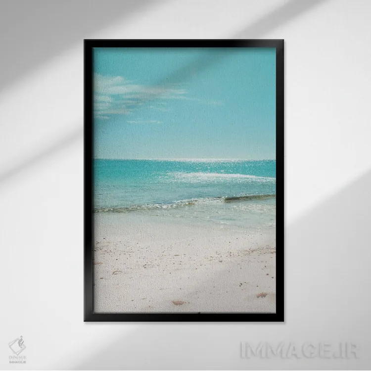 تابلو شعف ساحل اقیانوس کاریبی دوم اثر هنر آنیتا و بلا - نمای قابدار مشکی