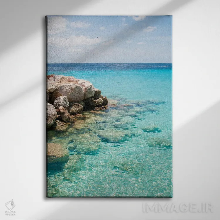 تابلو رویای اقیانوس کاریبی یکم اثر هنر آنیتا و بلا - نمای روبهرو روی دیوار
