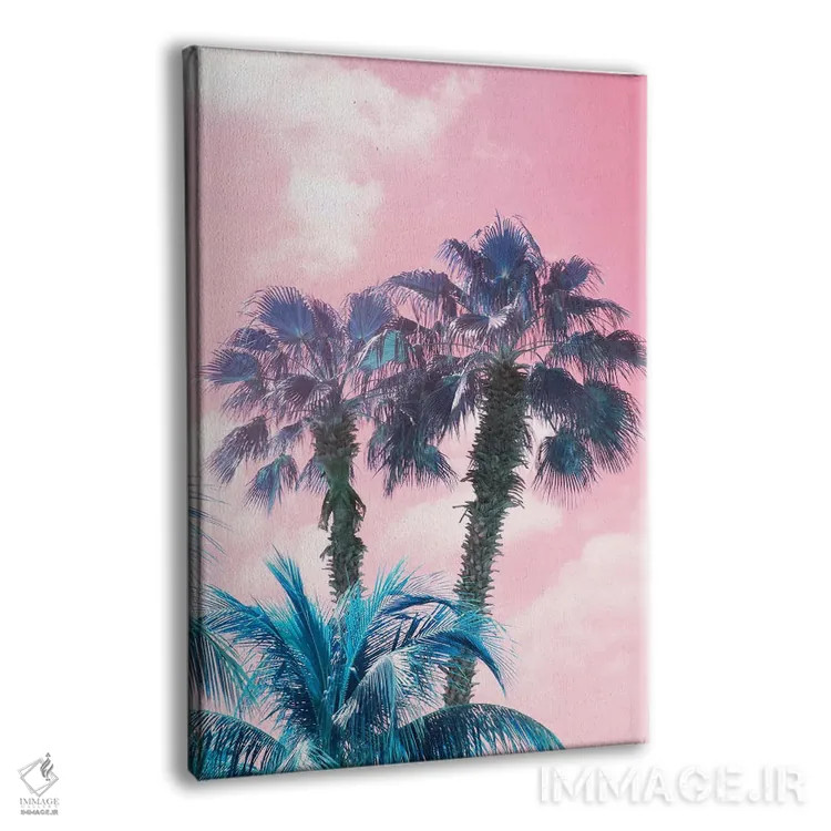 تابلو حال و هوای تابستانی نخلهای کاریبی یکم اثر هنر آنیتا و بلا - نمای پرسپکتیو محصول