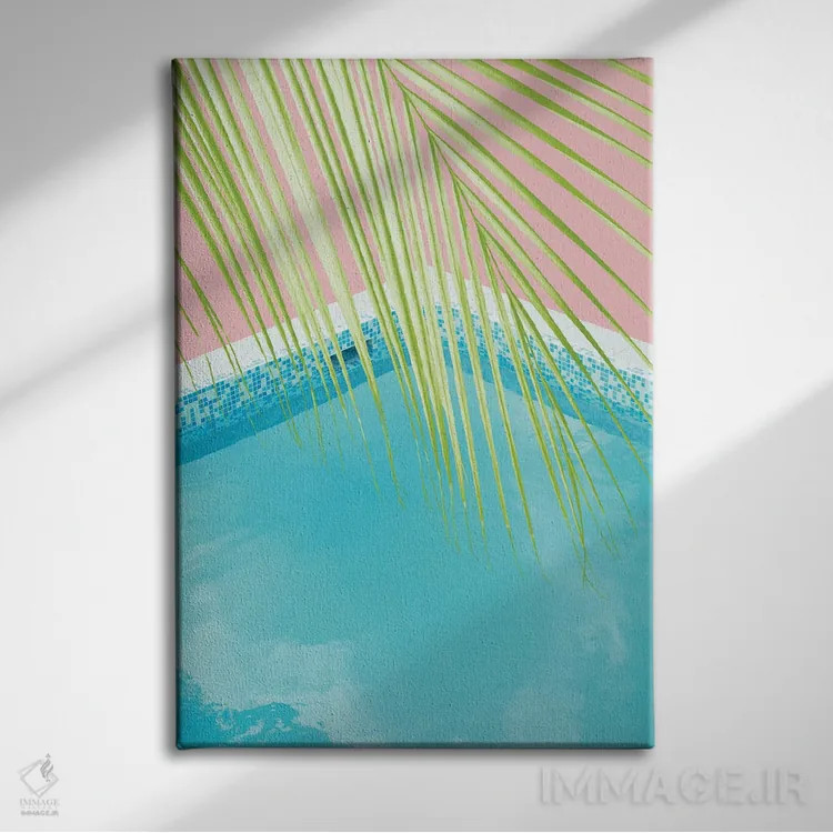 تابلو لذت استخر کاریبی یکم اثر هنر آنیتا و بلا - نمای روبهرو روی دیوار