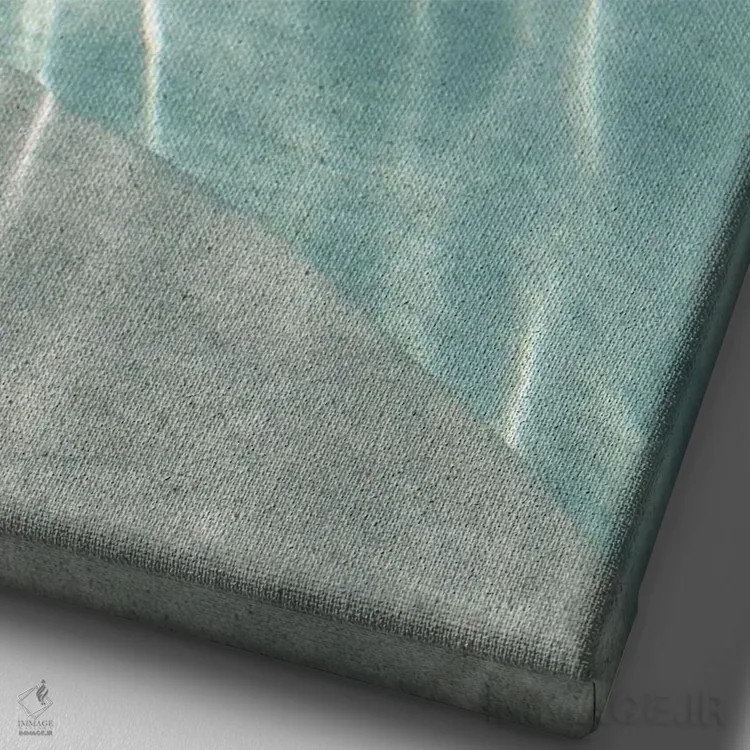 تابلو رویای استخر کاریبی یکم اثر هنر آنیتا و بلا - نمای نزدیک بافت بوم