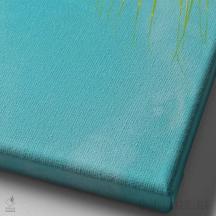 تابلو لذت استخر کاریبی یکم اثر هنر آنیتا و بلا - نمای نزدیک بافت بوم