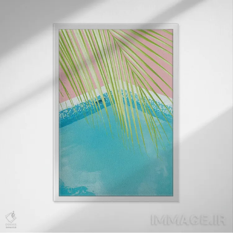 تابلو لذت استخر کاریبی یکم اثر هنر آنیتا و بلا - نمای قابدار سفید