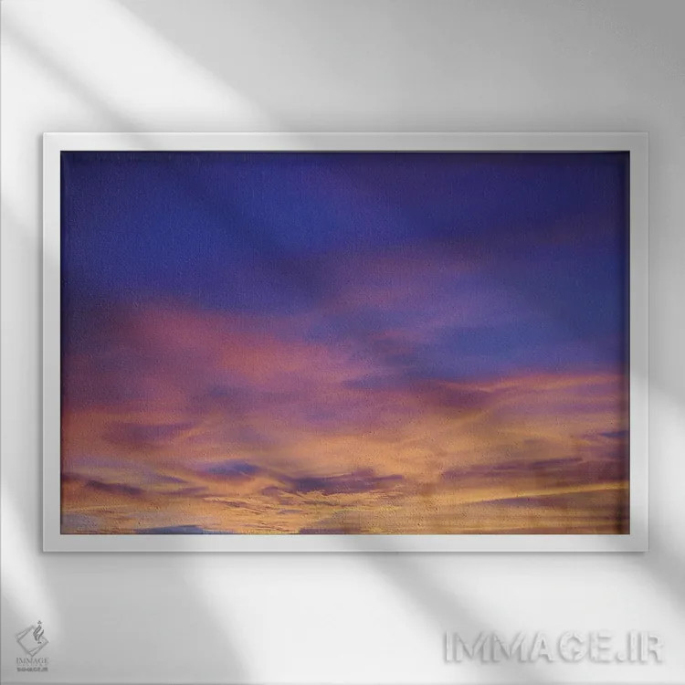 تابلو با من بیا؛ غروب پاییزی یکم اثر هنر آنیتا و بلا - نمای قابدار سفید