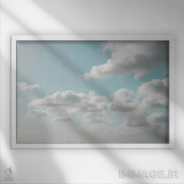 تابلو ابرهای رؤیایی نهم اثر هنر آنیتا و بلا - نمای قابدار سفید