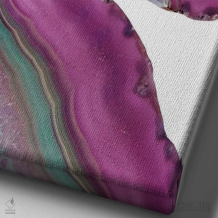 تابلو آگات شیک بوهو یکم اثر هنر آنیتا و بلا - نمای نزدیک بافت بوم