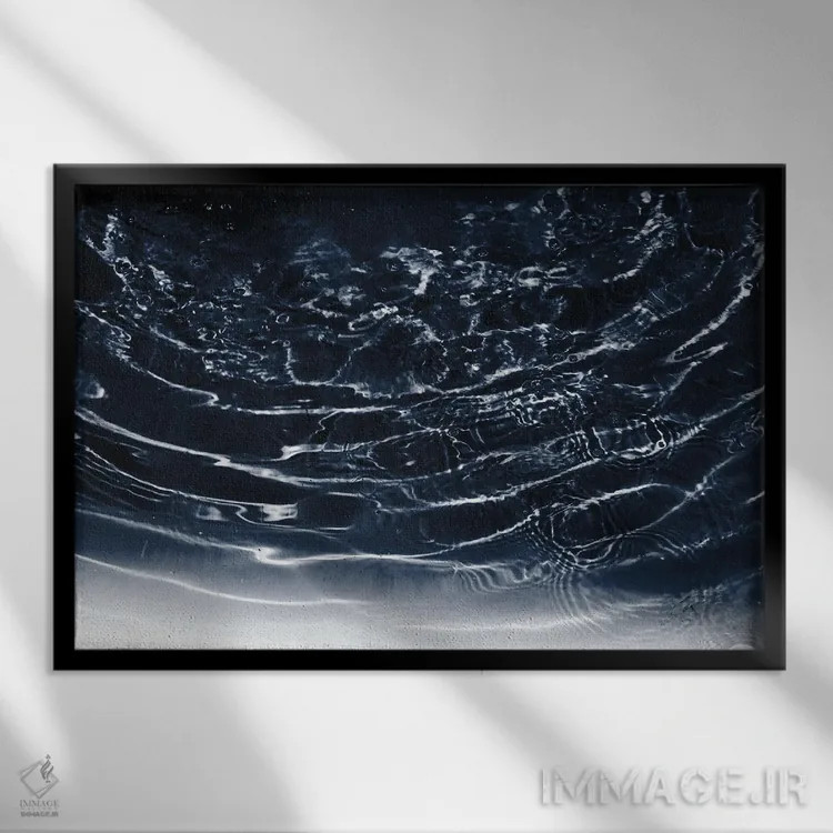 تابلو رویای اقیانوس سورمهای شب تاریک یکم اثر هنر آنیتا و بلا - نمای قابدار مشکی