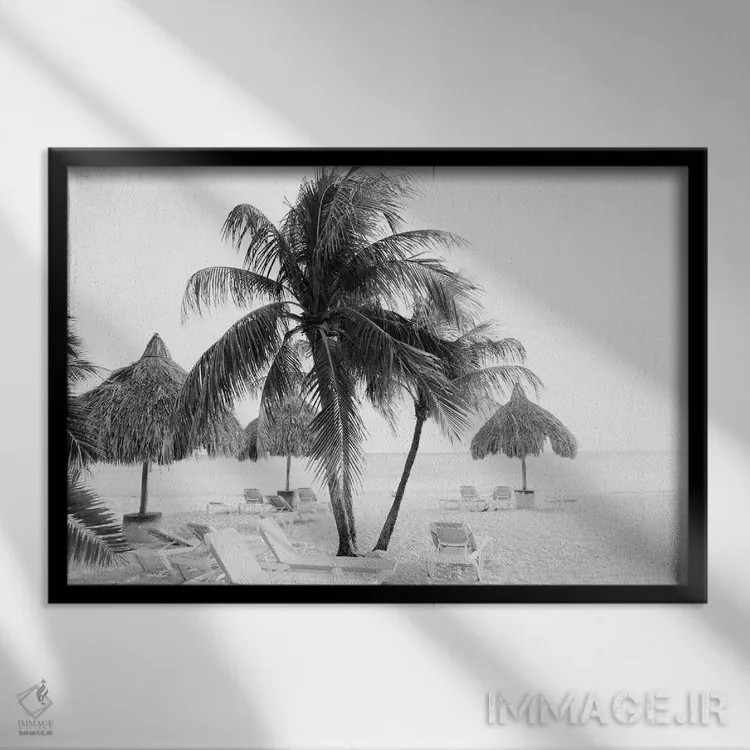 تابلو کاس آبائو (جزیره کاریبی) اثر هنر آنیتا و بلا - نمای قابدار مشکی