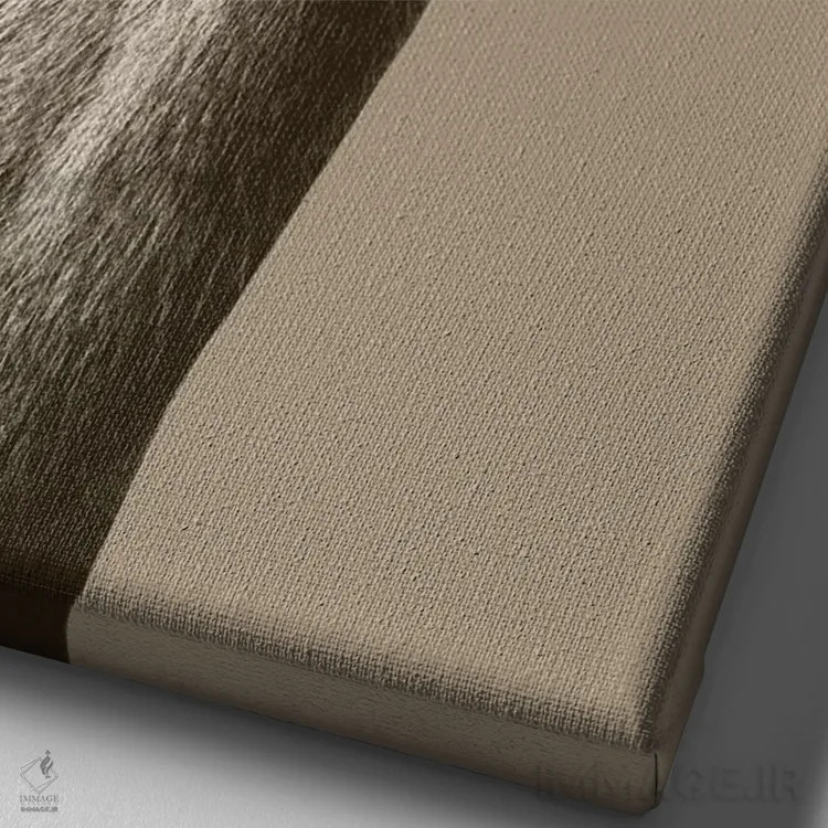 تابلو گوزن روی زمینه سپیا یکم اثر هنر آنیتا و بلا - نمای نزدیک بافت بوم