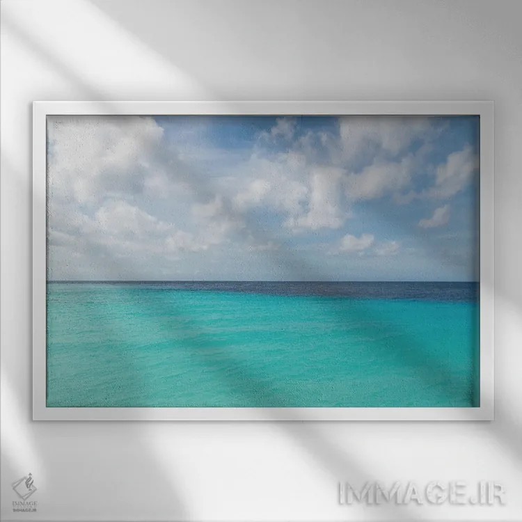 تابلو شعف اقیانوس ابری رؤیایی دوم اثر هنر آنیتا و بلا - نمای قابدار سفید