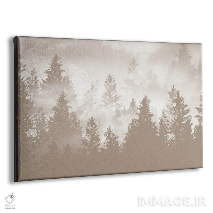 تابلو رویای جنگل بژ یکم اثر هنر آنیتا و بلا - نمای پرسپکتیو محصول
