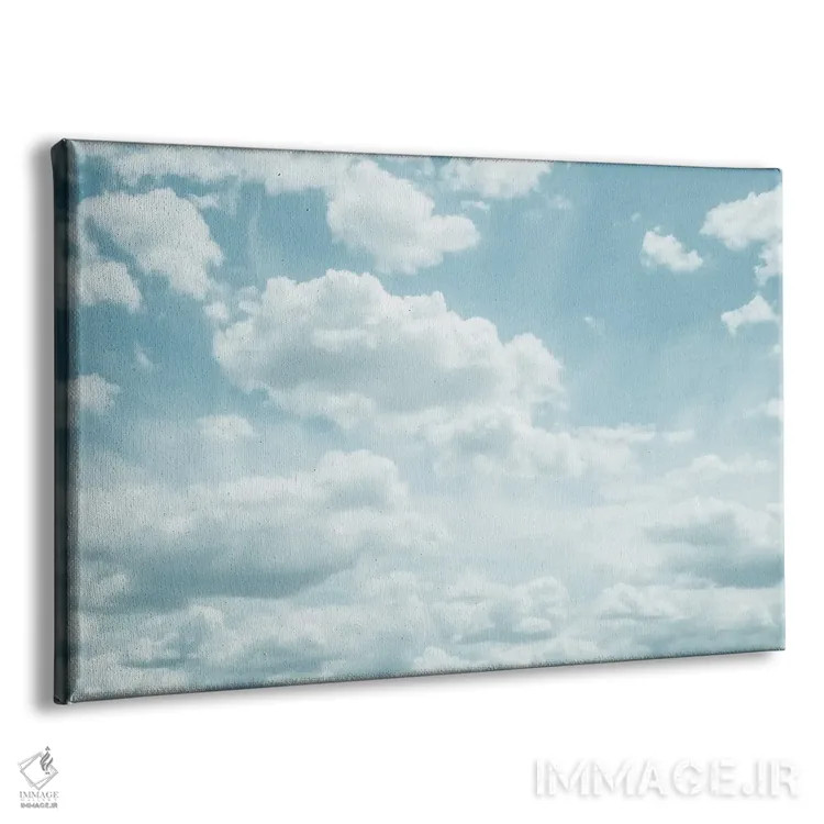 تابلو ابرهای آبی ملایم دوم اثر هنر آنیتا و بلا - نمای پرسپکتیو محصول
