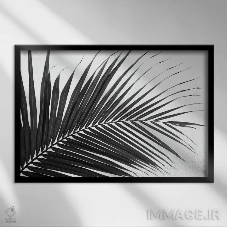 تابلو نخل کاریبی سرسبز دوم اثر هنر آنیتا و بلا - نمای قابدار مشکی