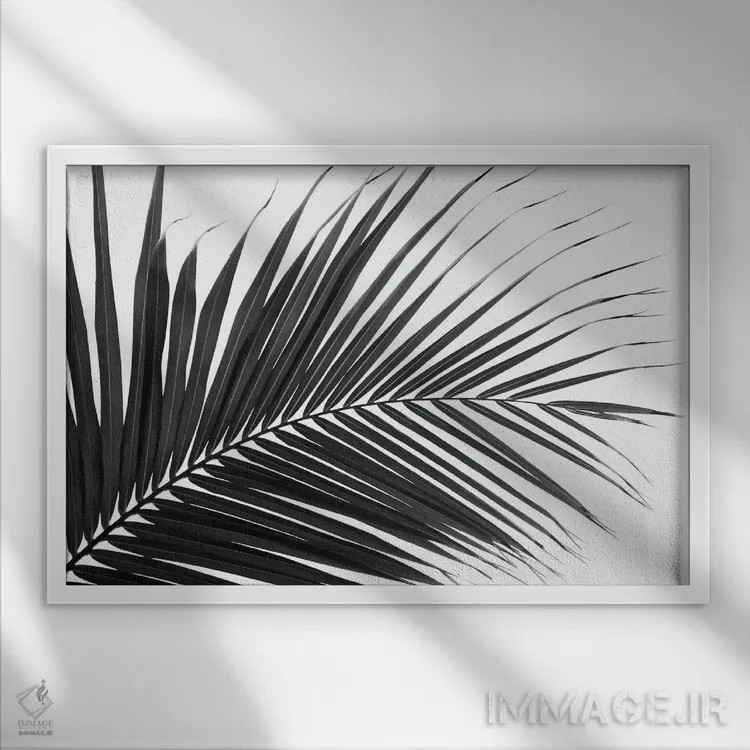 تابلو نخل کاریبی سرسبز دوم اثر هنر آنیتا و بلا - نمای قابدار سفید