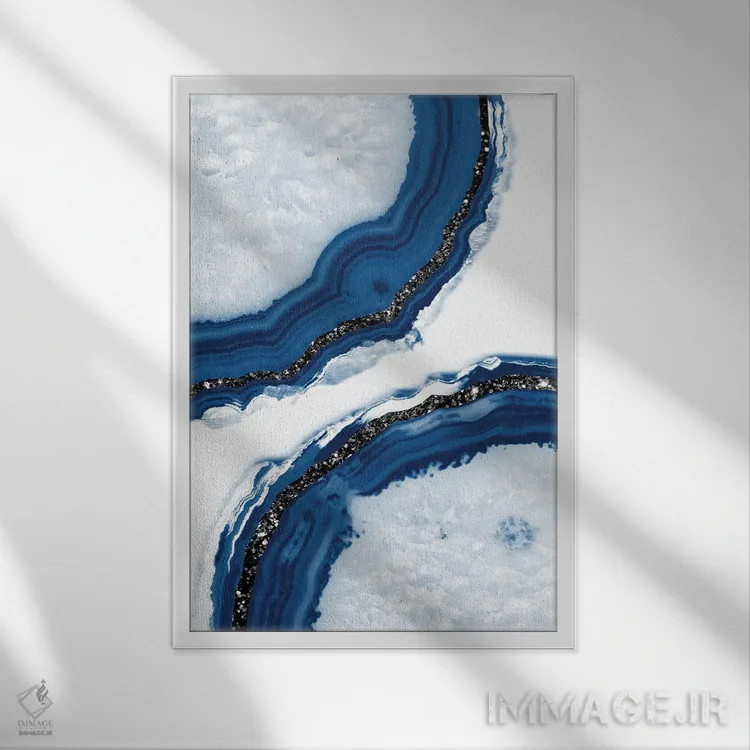 تابلو شکوه آگات اکلیلی چهاردهم اثر هنر آنیتا و بلا - نمای قابدار سفید