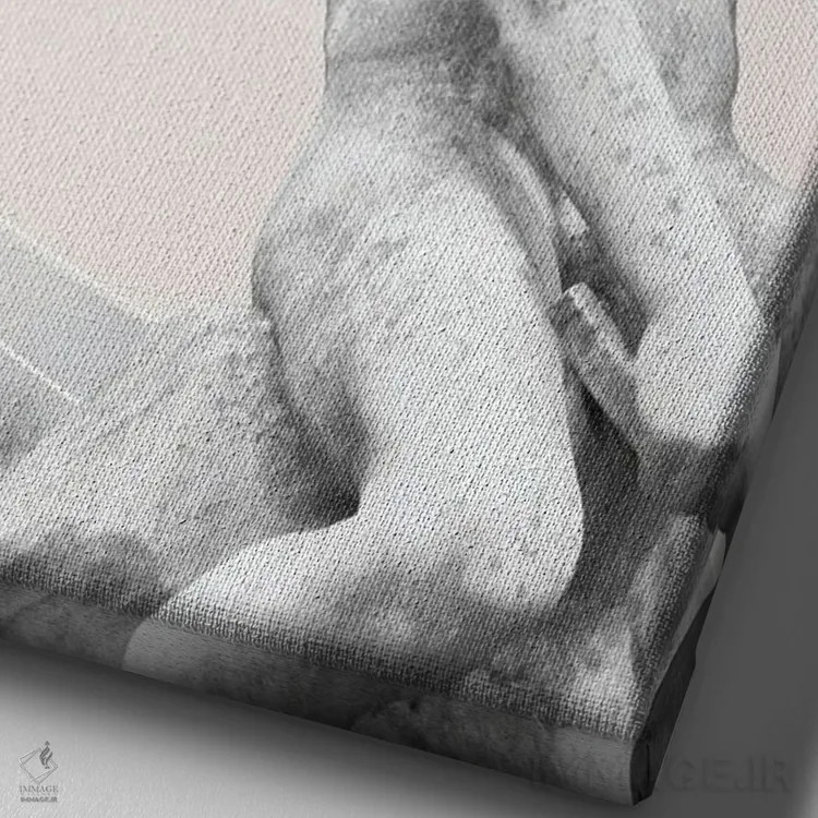 تابلو ظرافت انتزاعی اروس یکم اثر هنر آنیتا و بلا - نمای نزدیک بافت بوم