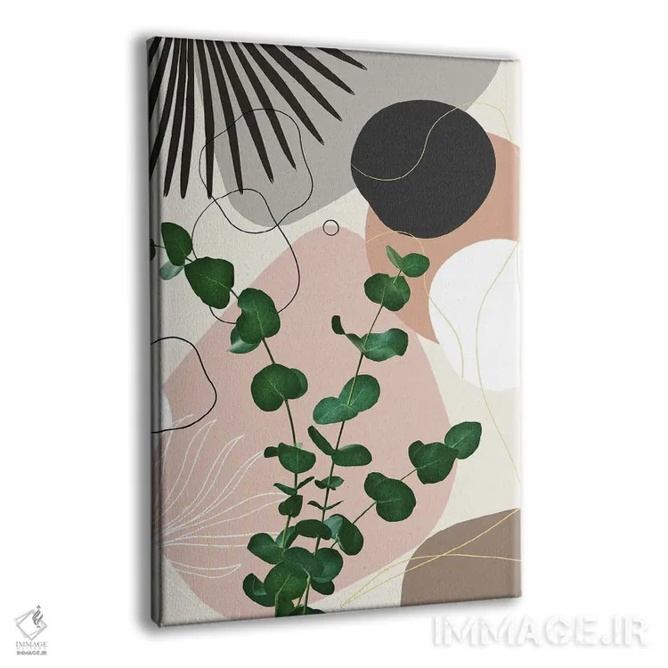 تابلو ظرافت با نخل بادبزنی اکالیپتوس یکم اثر هنر آنیتا و بلا - نمای پرسپکتیو محصول