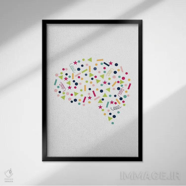 تابلو مغز کاغذ رنگیپاش اثر آلیسا بانتا - نمای قابدار مشکی