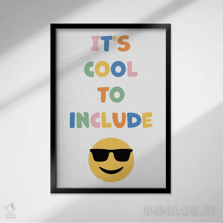 تابلو دلپذیر است که همه را دربر بگیریم اثر آلیسا بانتا - نمای قابدار مشکی