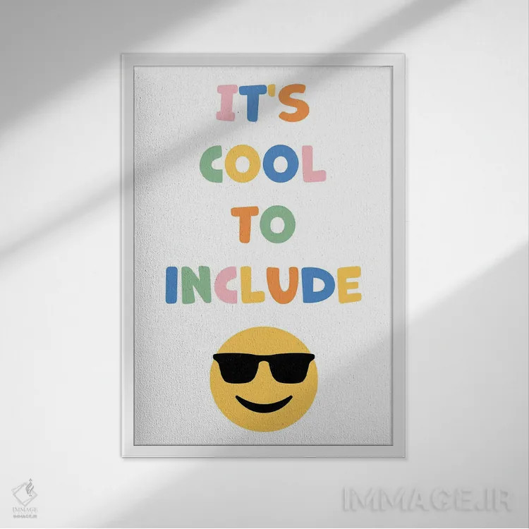 تابلو دلپذیر است که همه را دربر بگیریم اثر آلیسا بانتا - نمای قابدار سفید