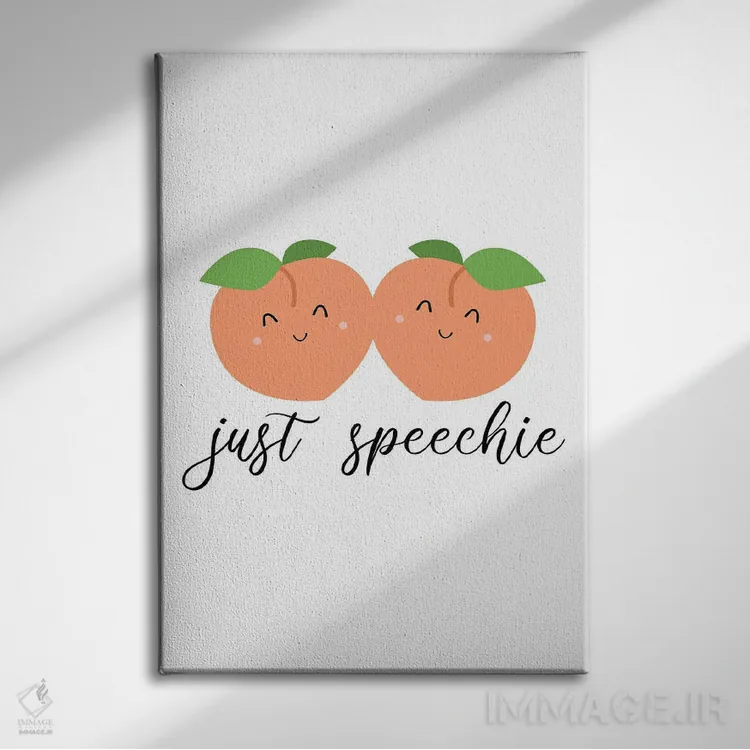 تابلو فقط گفتاردرمانی (طرح گفتاردرمانی) اثر آلیسا بانتا - نمای روبهرو روی دیوار