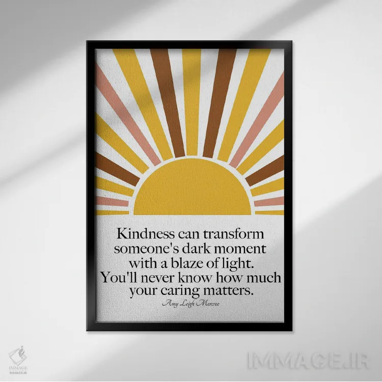 تابلو نقلقول مهربانی اثر آلیسا بانتا - نمای قابدار مشکی