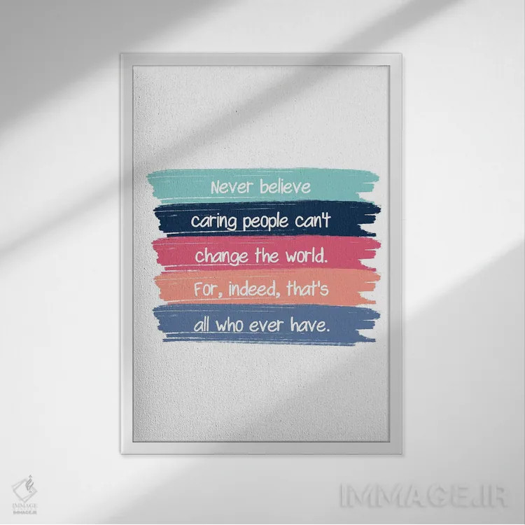 تابلو نقلقول مید (مارگارت مید یا اشاره به گونهای نوشیدنی) اثر آلیسا بانتا - نمای قابدار سفید