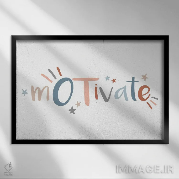 تابلو انگیزهبخشی خنثی اثر آلیسا بانتا - نمای قابدار مشکی