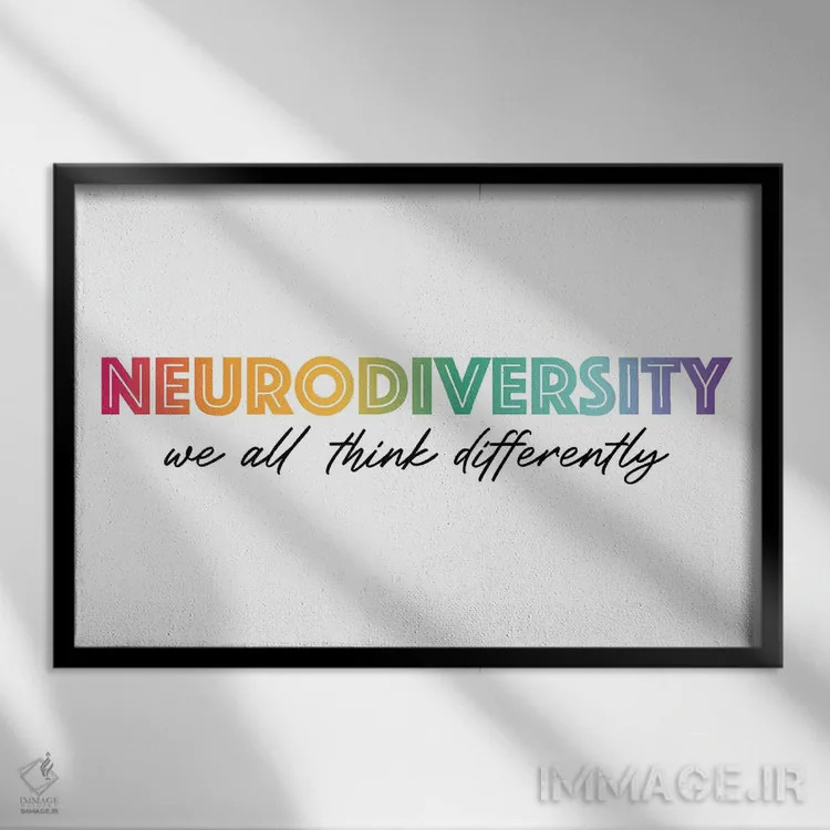 تابلو تنوع عصبی (رنگینکمان) اثر آلیسا بانتا - نمای قابدار مشکی