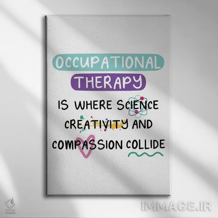 تابلو نقلقول کاردرمانی اثر آلیسا بانتا - نمای روبهرو روی دیوار