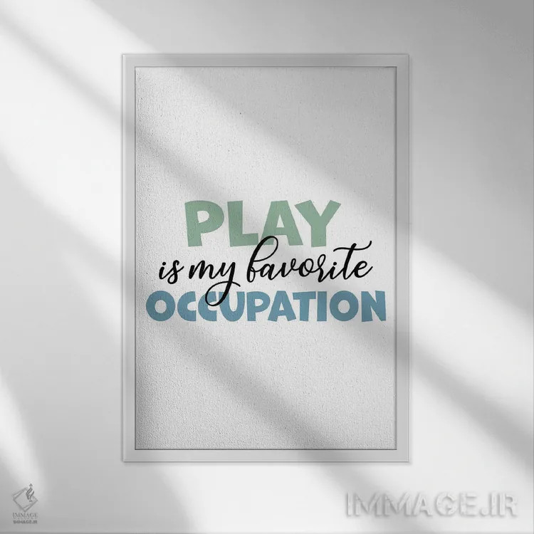 تابلو شغل بازی (نقش بازی در شغل) اثر آلیسا بانتا - نمای قابدار سفید