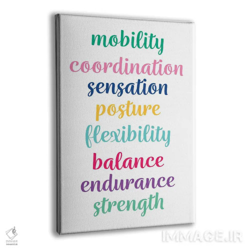تابلو اصطلاحات فیزیوتراپی اثر آلیسا بانتا - نمای پرسپکتیو محصول
