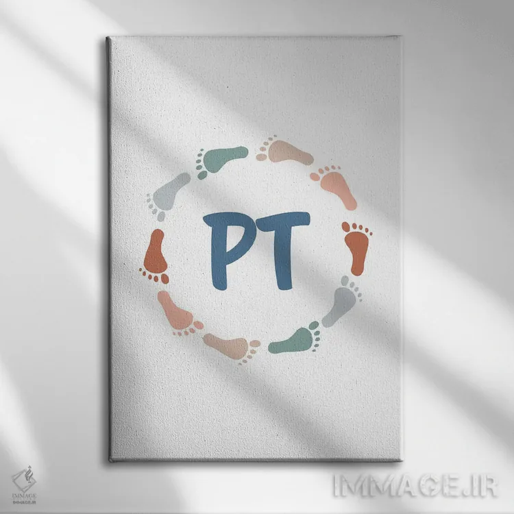 تابلو جای پاهای فیزیوتراپی (PT) اثر آلیسا بانتا - نمای روبهرو روی دیوار
