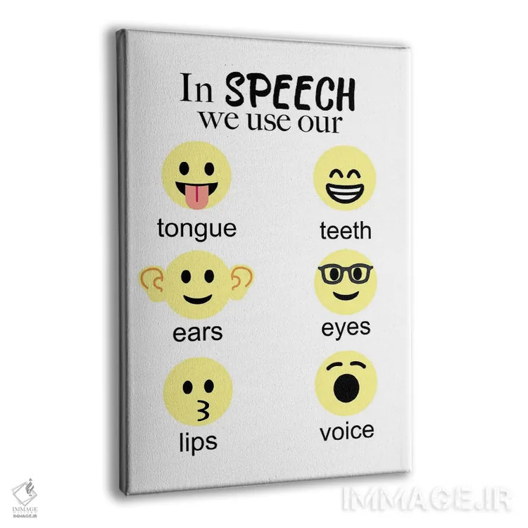 تابلو لبخندهای گفتار اثر آلیسا بانتا - نمای پرسپکتیو محصول