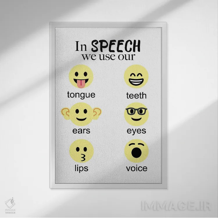 تابلو لبخندهای گفتار اثر آلیسا بانتا - نمای قابدار سفید