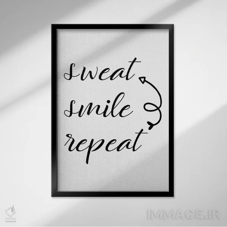 تابلو عرق بریز، لبخند بزن، تکرار کن اثر آلیسا بانتا - نمای قابدار مشکی