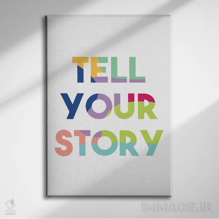 تابلو داستانت را بگو اثر آلیسا بانتا - نمای روبهرو روی دیوار