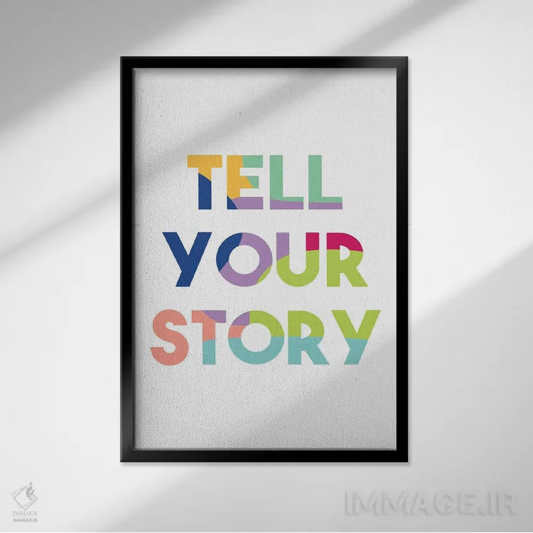 تابلو داستانت را بگو اثر آلیسا بانتا - نمای قابدار مشکی