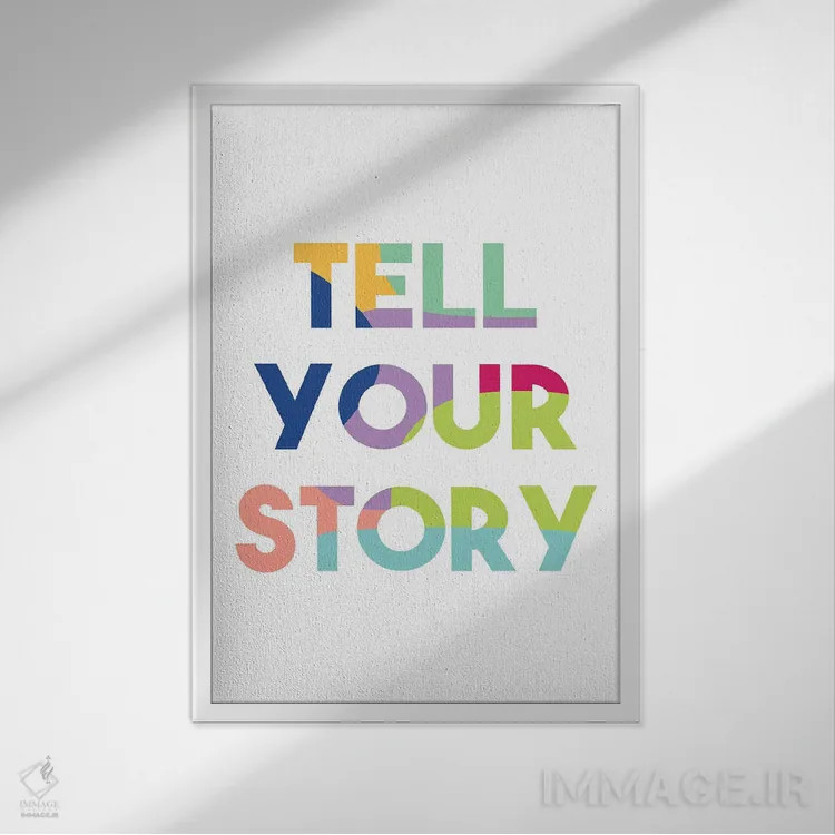 تابلو داستانت را بگو اثر آلیسا بانتا - نمای قابدار سفید