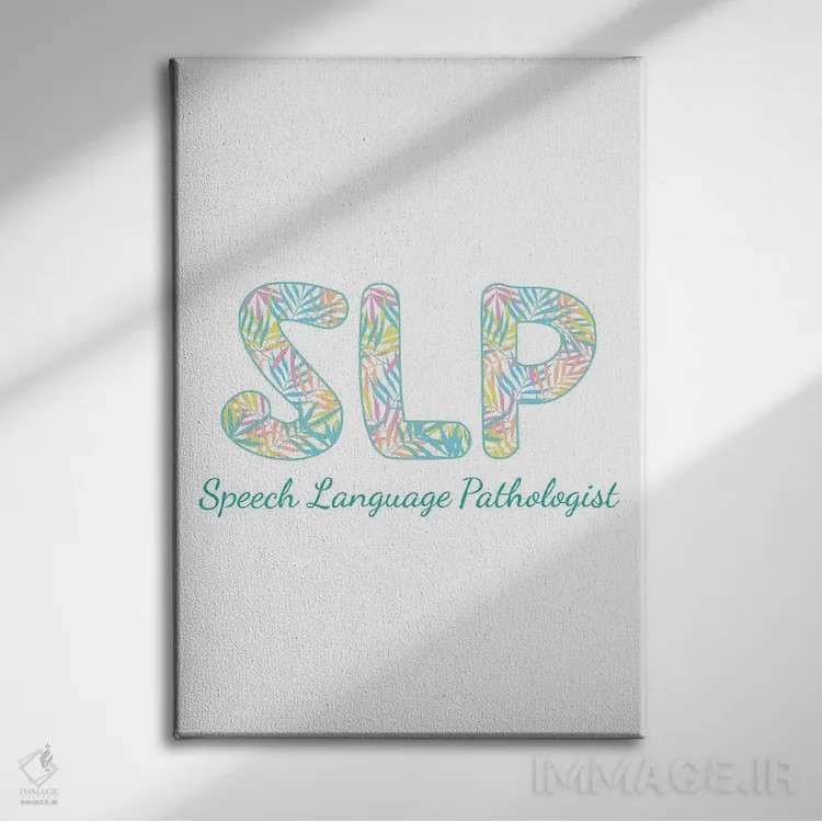 تابلو گفتاردرمانی گرمسیری (SLP) اثر آلیسا بانتا - نمای روبهرو روی دیوار