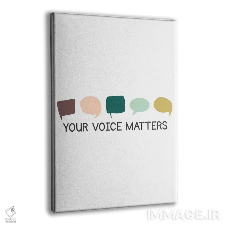 تابلو صدای تو مهم است اثر آلیسا بانتا - نمای پرسپکتیو محصول