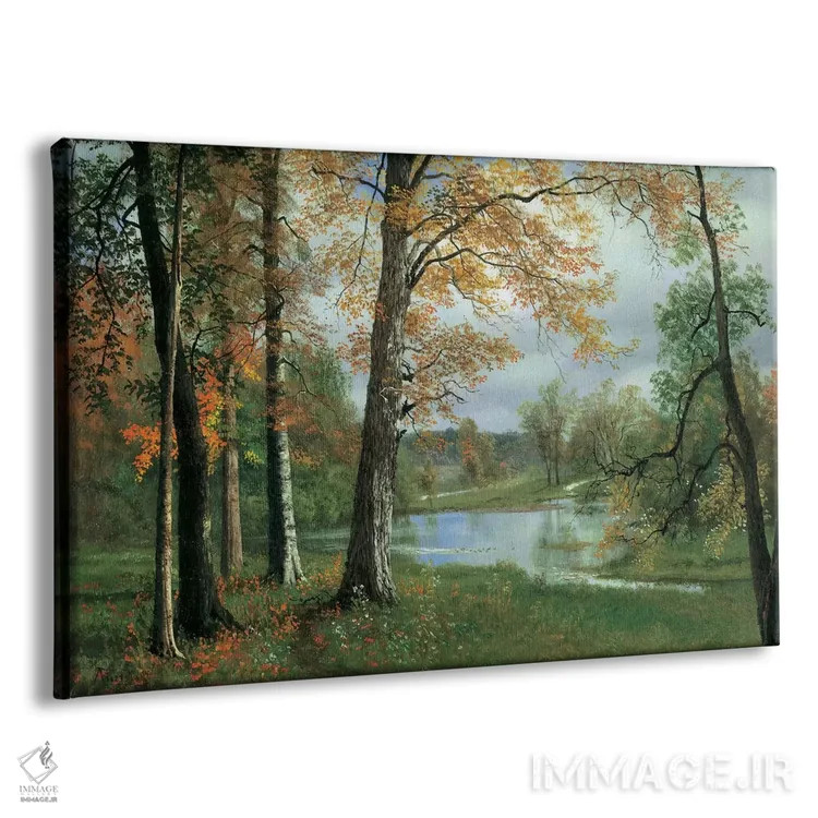 تابلو برکهای آرام اثر آلبرت بیرشتات (نقاش منظره آمریکایی) - نمای پرسپکتیو محصول