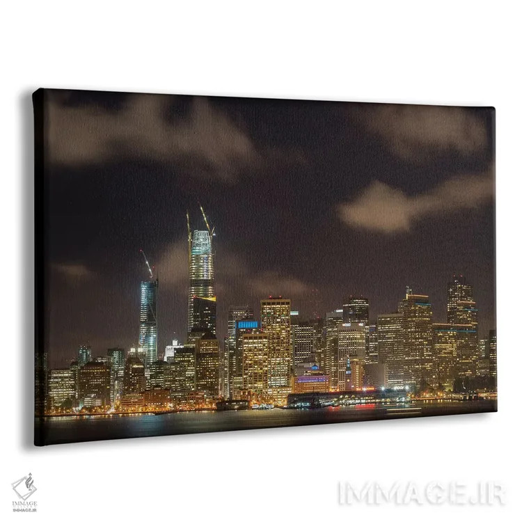 تابلو چشمانداز شبانه سانفرانسیسکو (نمای شهر) اثر آدام برتون - نمای پرسپکتیو محصول